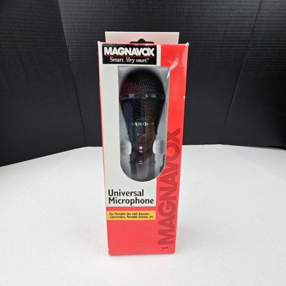 Magnavox Universal Microphone MA2080 Black Handheld Karaoke Camcorder Mic